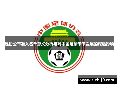 足协公布准入名单意义分析与对中国足球未来发展的深远影响